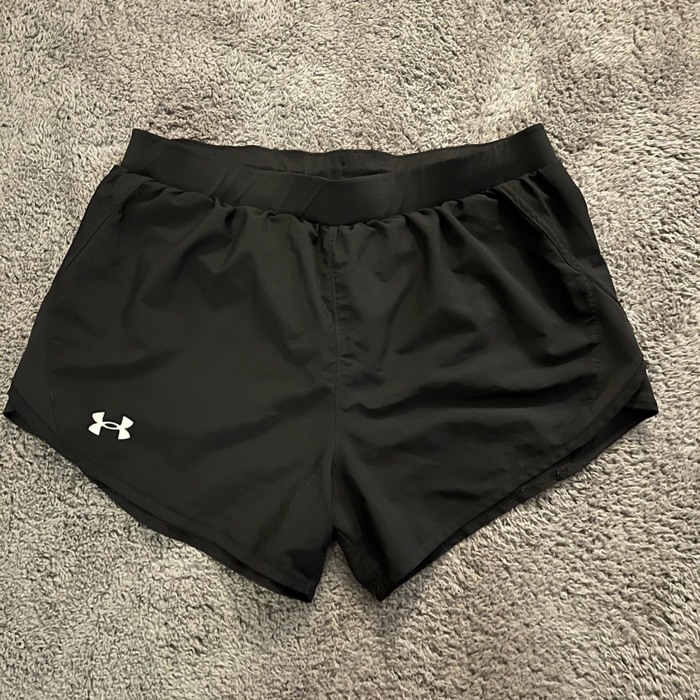 New Without Taga Under Armour Women's Athletic Black Shorts, Running